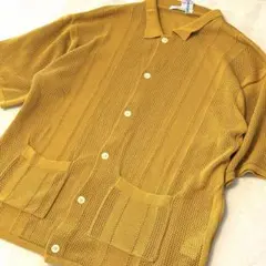 JOURNAL STANDARD ニットキューバシャツ M /22ss イエローのサムネイル