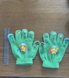 ケロロ軍曹　手袋　黄緑　タママ、ギロロ、ドロロ非売品　ケロケロエース、