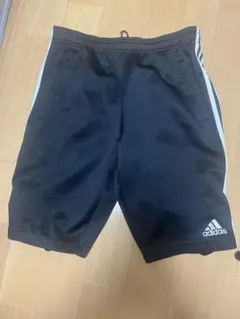 adidas 3本ライン ハーフパンツ Lサイズ 黒