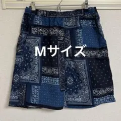 【nico and】バンダナ柄ショートパンツ ネイビー系