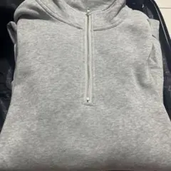 グレー フルジップ スウェットパーカー