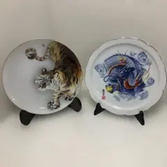 2519 深川製磁　虎　猴　鶏　皿　3客　未使用 2519 深川製磁 虎 猴 鶏 皿 3客 未使用 【公式通販】
