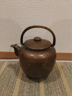 打ち出し　銅製　長命富貴　やかん 打ち出し 銅製 長命富貴 やかん