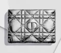 DIOR♡ キルティングポーチ限定ノベルティ　シルバー カナージュ