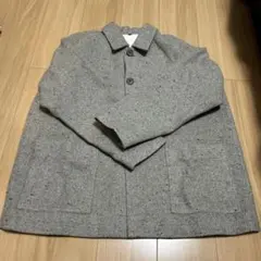 無印　グレー ウール混ジャケット サイズS
