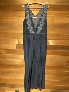 URBAN RESEARCH Sonny Label 刺繍デニムサロペット