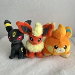 ポケモンfit ぬいぐるみ　ブラッキー　ブースター　パモ