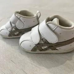 ASICS ベビーシューズ ホワイト/ゴールド12.5㎝