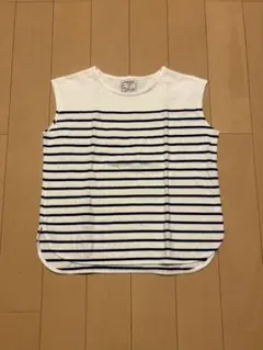 GLOBAL WORK ボーダーTシャツ 140 冷感素材のサムネイル