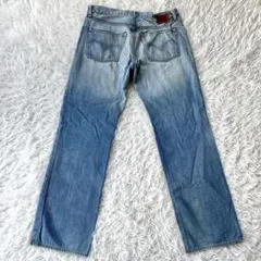 リーバイス 502 デニムパンツ ダメージ加工 36×33 ブルー 08