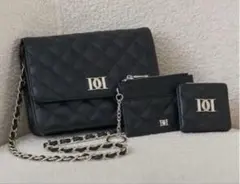 Darich ブラック キルティング ショルダーバッグ