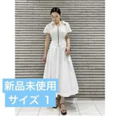 SNIDEL フロントジップシャツワンピース