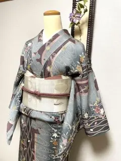 美品 しつけ糸付き 正絹訪問着 フルセット4点 卒業式 入学式 七五三 お