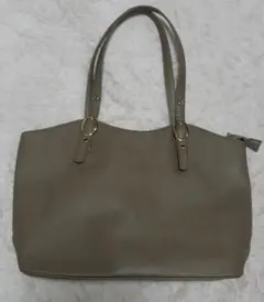 トートバッグ 外側ファスナー付き　モカ