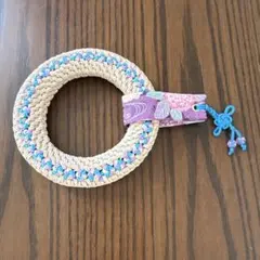 弦巻、下げ革セット(スカイブルー＆ラベンダー)