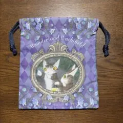 【新品未使用】わちふぃーるど 猫のダヤン 巾着袋のサムネイル