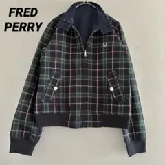 【美品】フレッドペリー リバーシブル ハリントンジャケット チェック Sサイズ
