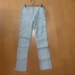 チェック柄スリムフィットパンツ