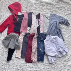 保育園　冬服春服16点セット(90cm)女の子　子供服まとめ売り