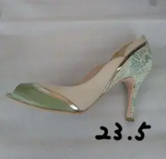 美品★DIANAダイアナ★レースオープントゥハイヒール★23.5cm