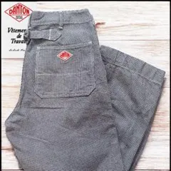 ▪️極美品▪️DANTON　日本製　千鳥格子　クロップド ワイド ワークパンツ 40のサムネイル