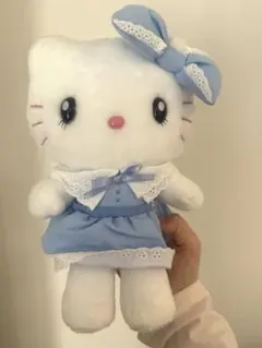 USJ ユニバ　ぬいぐるみ　ハローキティ　青　ブルー