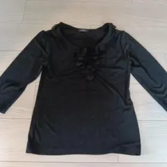 ブラック 七分袖 トップス