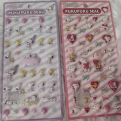 スヌーピーPUKUPUKU SEAL 2シートセット