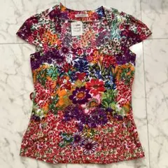 新品　NARACAMICIE 半袖 パフスリーブ　シャツ イタリア製 リバティMのサムネイル