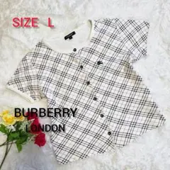 BURBERRY LONDON 半袖カーディガン　カットソー　ノバチェック L