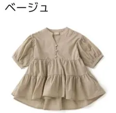 プティマイン トドラー¥2,860 オンライン完売品ベージュティアードチュニック
