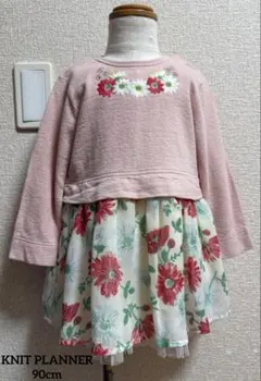 KNIT PLANNER:LONG SLEEVE FLORAL DRESS 90のサムネイル