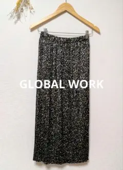 GLOBAL WORK グローバルワーク ロングスカート プリーツ 総柄