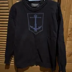 Guernsey ウールセーター ネイビー アンカー刺繍のサムネイル