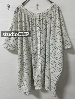 k0074studioCLIP ドット柄ブラウス オフホワイトのサムネイル