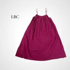 LBC コットンボイル キャミワンピース M ギャザーネック ロング丈のサムネイル