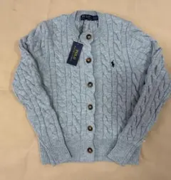 未使用 ポロベア ポロ ラルフローレン ブルニット グレーカーディガンL