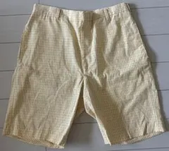 リーバイスR　夏　ハーフパンツ　メンズ　Sサイズ　男女兼用　チェック柄　イエローのサムネイル
