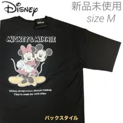 新品未使用 Ｍ ミッキー ミニー Tシャツ 半袖 ユニセックス メンズ ブラック