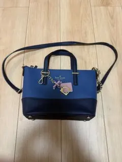 kate spade ショルダーバッグ 青/紺 チャーム付き