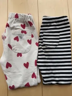 BREEZE☆ハート柄パンツ♡UNIQLO★ストライプレギンス ☆１１０