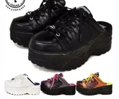 ヨースケ　ブラック　厚底スニーカー　ダッドスニーカー　サボ