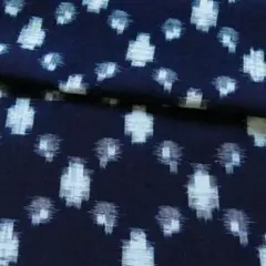 №145　古布　ハギレ　*藍染　木綿　絣　はぎれ*　34×89cm