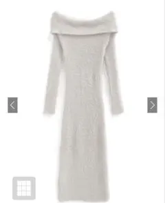 【未使用】GRL グレイル　オフショルダーシャギーニットワンピース dr755