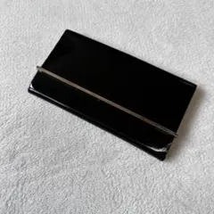 《 GUCCI グッチ 》 ブラック エナメル 長財布 二つ折り 箱付き 中古