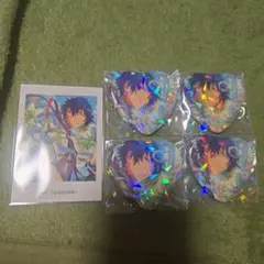 漣ジュン　ホワイトデー　ハート缶バッジ4個　ぱしゃっつ