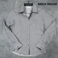 BRICK HOUSE ストライプ 長袖シャツ Mサイズ