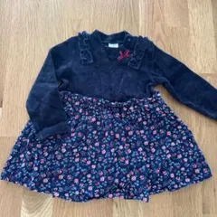 ベビー♡花柄　リボンワンピース　90