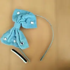 リボン　カチューシャ　　ヘアピン