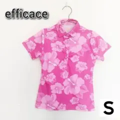 efficace エフィカス ゴルフ レディース 半袖 ポロシャツ 夏 ピンクS